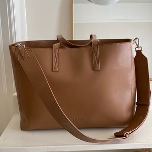 Calpak Haven Laptop Tote Bag in Toffee